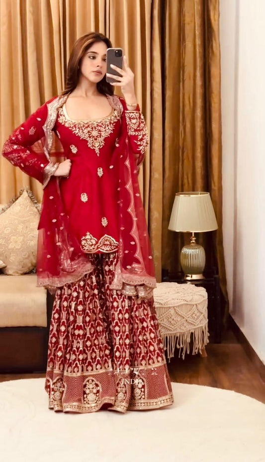 Heavy Georgette With Embroidery Sequence